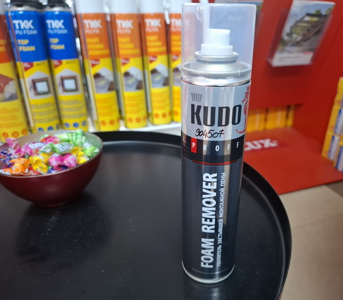 ČISTAČ ZA OČVRSLU PUR PENU 280ML-KUDO